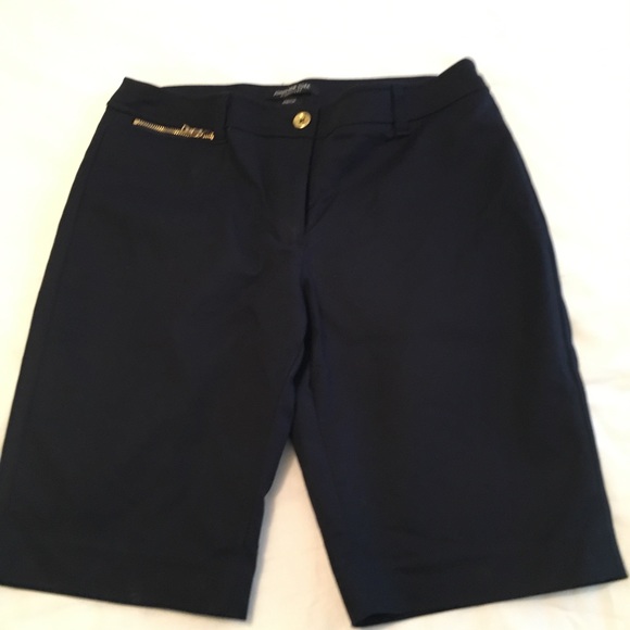 Jones New York Signature Navy Blue Shorts - Picture 1 of 5